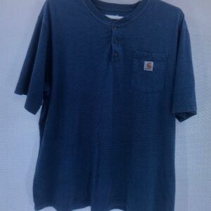 Carhartt Men's Short Sleeve Navy Henley